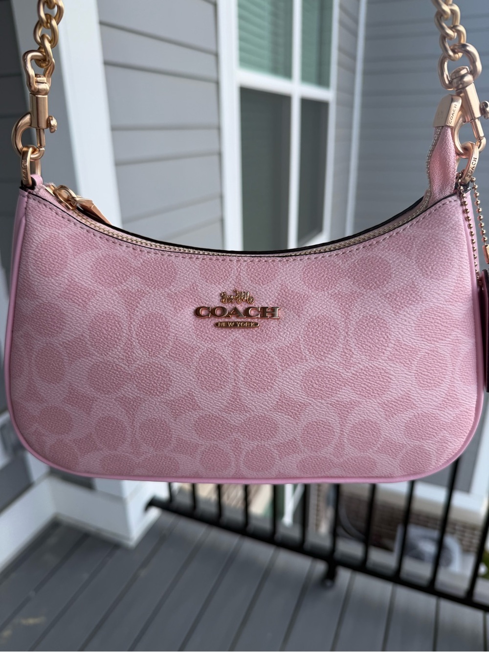 Coach Pink Mini Shoulder Bag with Gold Hardware - Picture 2 of 5